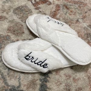 White bride slippers